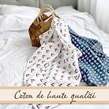 ZOLLNER Lot de 5 Langes, Couches de Gaze, 80x80 cm, Coton, Multicolore
