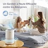 LEVOIT Purificateur d'Air Chambre Silencieux, Élimine 99.97% des Allergènes, Compatible avec APP Alexa, Programmable avec Veilleuse, Jusqu'à 35m², Air Purifier pour Poussières Animaux Odeurs Core 200S
