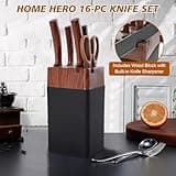 Set Couteaux de Cuisine 7 Pièces avec Porte Couteau Professionnel - Lames Acier Inoxydable Aiguisées, Manches Ergonomiques Antidérapants - Ensemble Couteaux de Chef pour Cuisine Maison