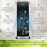 Klarstein Rafraichisseur d'Air 4 en 1, Climatiseur Portable, Humidificateur, Ventilateur, Ioniseur, Climatiseur Mobile Sans Évacuation, Pack Glacons, Réservoir 6L, 65W, Puissant Débit d'Air 444m³/h