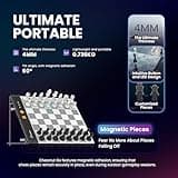 Chessnut Go Ultimate - Échiquier électronique Portable avec Identification complète des Personnages et Forte adhérence magnétique - Taille Parfaite pour Le Bureau ou Les Voyages (Orange)