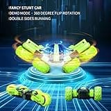 Amicool RC Voiture Telecommandé Tout Terrain, 4WD 360°Rotation Stunt Car Offroad RC Véhicule avec LED, 2.4GHz Voiture Radiocommandee Crawlers pour Enfants 6-12 Ans G03080R