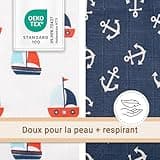 ZOLLNER Lot de 5 Langes, Couches de Gaze, 80x80 cm, Coton, Multicolore