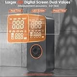 Gonfleur Pneus Voiture Compresseur à Air Portatif sans Fil, 150PSI 6000mAh Mini Pompe à Air Electrique Inflation Rapide avec éclairage LED, Arrêt Automatique, pour Vélo, Moto, Voiture, Balles (Noir)