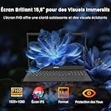 Azeyou Ordinateur Portable 15,6" FHD IPS pour Entreprises/Étudiants, Processeur AMD Ryzen 3 3200U, 16GB RAM, 512GB SSD, Wi-FI 5G, BT5.0, OS 11 Pro, HDMI, USB-C, Lecteur SD, Pavé Numérique, Webcam