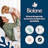 BIOLANE - Lingettes bébé à l'eau - 450 Lingettes - Lot de 6x75 - Nettoyage doux et efficace - Dès la naissance - Qualité Française