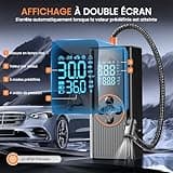 Compresseur à Air Portatif 8000mAh, 150PSI Gonfleur de Pneus Sans Fil pour Voiture, Pompe à Vélo Électrique avec Écran Numérique et Éclairage LED, Adaptée aux Voitures, Motos, Vélos et Ballons, Orange