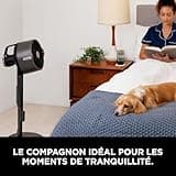 Shark FlexBreeze Pro Mist Ventilateur intérieur/extérieur sans fil, Brumisateur portable, Portée 20 m, Sur pied ou de table, 5 vitesses, Silencieux, Télécommande, Gris Charbon FA300EU