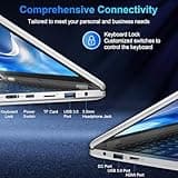 Ordinateur Portable 11.6 pouces 6Go RAM 128Go SSD Celeron N4020 PC Portable, 360° Pliable avec Ecran PC Tactile Laptop, WiFi 2.4G/5G Bluetooth, 1366*768 IPS, Extension par SD, Keyboard Film - Silver
