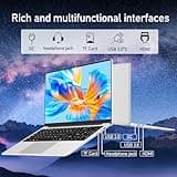 15,6 Pouces jeu Ordinateur Portable 12Go RAM 256Go SSD N4000 PC Portable Joueurs Netbook Écran Full HD 1920 x 1080 Win 11 Laptop Wi-Fi5 BT Mini HDMI Ouverture 180 Degrés pour Étudiants Et Entreprises