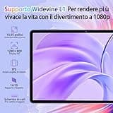 SKYEGG Tablette 11 Pouces Android 14, 24 Go RAM + 256 Go ROM, 5G Wi-FI, GPS, FHD Tablette Tactile avec Widevine L1, 8-Cores 2.0 GHz, 8000 mAh, 13 MP + 5 MP, Face ID, Pourpre