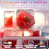 Ordinateur Portable 14'' Celeron N5095 (jusqu'à 2,9 GHz) 8Go RAM 256Go SSD Soutien Extension 1TB(TF 512Go)1920x1200 Quad Core PC Portable Win11 Laptop 5G WIFI Mini HDMI AZERTY Clavier Couverture-Rose