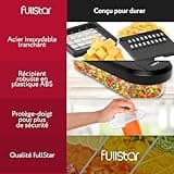 Coupe Legumes Multifonctions et Mandoline Professionnelle Cuisine - Trancheur de Légumes - Decoupe Legumes Cube Oignon Carotte Concombre Tomates - Rapeuse Legume et Fromage (Compact 6-en-1 Blanc)