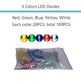 Mogaopi Kit de composants électroniques et 1390 pièces, diodes LED, résistances à film métallique, condensateur électrolytique, diodes, condensateurs en céramique, boîte d'assortiment de transistors