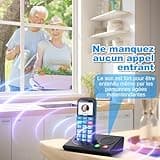 uleway 4G Téléphone Portable Senior Débloqué avec Station de Charge Bluetooth |Son Fort, Telephone Portable Senior Basique Nano SIM avec Grosse Touche,Clavier Large,Fonction SOS,Numérotation Rapide