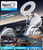 ALAFLY Support Téléphone Voiture à Ventouse, Compatible avec MagSafe, Porte-téléphone magnétique Réglable à 360° & Pliable pour Voiture/Tableau de Bord/Pare-Brise/Verre/Toute Surface Lisse – Blanc