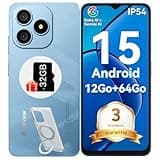 Blackview Wave 9C Telephone Portable Pas Cher avec Coque 360° Rotatif 12Go+64Go / 2To TF, 6,56" IP54 Android 15 Smartphone Débloqué 4G Dual SIM, 5000mAh 13MP Téléphone 4G, GPS,OTG, 2 Ans Garantie