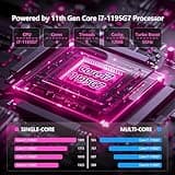 Ordinateur portable 15,6 pouces, Core i7-1195G7 CPU 16 Go RAM SSD 512 Go, PC Portable écran 1920 x 1080 Windows 11 Pro, ordinateurs portables avec Type-C, USB 3.0, HDMI, Bluetooth 5.0 et Wi-Fi Laptop