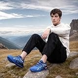 VENROXX Chaussures de Trail Homme Légères & Respirantes Chaussure de Randonnée Antidérapantes Chaussures de Marche Outdoor Sports Baskets Chaussures de Trekking, Bleu, 45