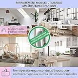 Klarstein Rafraichisseur d'Air 4 en 1, Climatiseur Portable, Humidificateur, Ventilateur, Ioniseur, Climatiseur Mobile Sans Évacuation, Pack Glacons, Réservoir 6L, 65W, Puissant Débit d'Air 444m³/h
