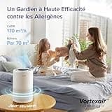 LEVOIT Purificateur d'Air Chambre Silencieux, Élimine 99.97% des Allergènes, Compatible avec APP Alexa, Programmable avec Veilleuse, Jusqu'à 35m², Air Purifier pour Poussières Animaux Odeurs Core 200S