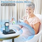 uleway 4G Téléphone Portable Senior Débloqué avec Station de Charge Bluetooth |Son Fort, Telephone Portable Senior Basique Nano SIM avec Grosse Touche,Clavier Large,Fonction SOS,Numérotation Rapide