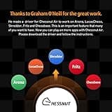 Jeux d'échecs électroniques Chessnut Air - Échiquier en Bois Fait Main, LED, IA adaptative et Application