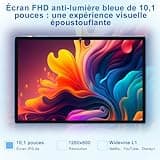 2026 Dernière Tablette 10 Pouces Android 15, 30Go RAM + 128Go ROM(TF 2To), Avec 5G WiFi Octa-Core 2.0GHz, 8000mAh, GPS, Gemini AI tablette, Widevine L1, Tablette Tactile avec Clavier+Souris（Bleu ）