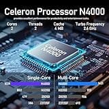 15,6 Pouces jeu Ordinateur Portable 12Go RAM 256Go SSD N4000 PC Portable Joueurs Netbook Écran Full HD 1920 x 1080 Win 11 Laptop Wi-Fi5 BT Mini HDMI Ouverture 180 Degrés pour Étudiants Et Entreprises