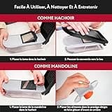 Coupe Legumes Multifonctions et Mandoline Professionnelle Cuisine - Trancheur de Légumes - Decoupe Legumes Cube Oignon Carotte Concombre Tomates - Rapeuse Legume et Fromage (Compact 6-en-1 Blanc)