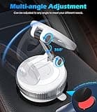 ALAFLY Support Téléphone Voiture à Ventouse, Compatible avec MagSafe, Porte-téléphone magnétique Réglable à 360° & Pliable pour Voiture/Tableau de Bord/Pare-Brise/Verre/Toute Surface Lisse – Blanc