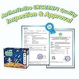 REFUN Rocket Launcher for Kids with 6 Colorful Foam Rockets, Air Rocket Toy Soars Up to 120 Feet, Stomp and Launch Fun Outdoor/Indoor Toy, Great Gift Toys for Boys and Girls Age 3+ Years Old