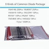 Mogaopi Kit de composants électroniques et 1390 pièces, diodes LED, résistances à film métallique, condensateur électrolytique, diodes, condensateurs en céramique, boîte d'assortiment de transistors