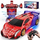 Voiture Télécommandée Transform Spider, Yeux Clignotants & Lumières Sous le Châssis, Voiture RC 2,4 GHz & Robot Rotation 360° Jouet Garçon 3 4 5 6 7 8 9 10 Ans Jeux Enfant 3-12 Ans Cadeau Anniversaire