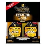 Maddox Detail - Kit d'entretien pour le cuir 500ml | Nettoyant Cuir Voiture et Conditionneur Peau | Inclus une Microfibre | Kit Nettoyage Voiture pour Tapisserie