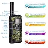 Jouets Garçon 4-12 Ans Talkie Walkie Enfants 8 Canaux Radio Bidirectionnelle avec LCD Lampe pour Aventure Camping Jouet Exterieur Anniversaire 5 6 7 8 Ans Cadeau Garçon