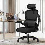 Aiidoits Chaise Bureau Ergonomique, Chaise de Bureau Inclinable Pivotant, Fauteuil de Bureau 150kg Confortable à roulettes, Appui-tête et Accoudoirs Ajustables, Siège Bureau avec Le Support Lombaire
