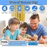 Tic Tac Toe Bolt Game, 3-in-1 Handheld Puzzle Game Console, Family Party Game for Educational and Memory Growth, Portable Travel Games, Education Toys for 3+ Year Old Boys Girls Adults (Bleu)
