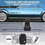 OneAmg Compresseur à Air Portatif 12V, Gonfleur Pneus Voiture 120W, Electrique Compresseur Air avec Affichage Digital et Lumière LED, 3M Câble pour Voiture Vélo (Bleu)
