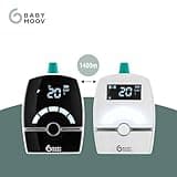 Babymoov Babyphone Audio Premium Care, Faible Emission d'Ondes avec Détecteur de Mouvement, Portée 1400m, Veilleuse, Berceuses, Capteur de Température, Talkie-Walkie