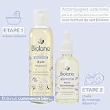 BIOLANE - Huile de massage - Bébé - Détente - Parfum relaxant et apaisant - 99% d'ingrédients d'origine naturelle - 50ml - Fabriqué en France