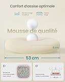 SONGMICS Chaise Bureau Ergonomique, Tissu en Maille, Support Lombaire, Mécanisme à Bascule, Assise Large de 53 cm, Accoudoirs Rabattables, pour Bureau, Chambre, Noir OBN37BK