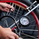 ViGOR V6905 Gonfleur de pneus I levier de gonflage fin pour un dosage ciblé, graduation : 0,1 bar I Manomètre avec manomètre gainé de caoutchouc pour protéger des chocs légers'.