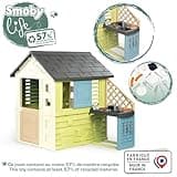 Smoby Life - Maison Pretty + Cuisine d'été - Plaque Grill et Evier - Nombreux Accessoires - Matière Recyclée - A Partir de 2 Ans - Fabrication Française