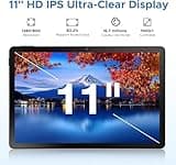 DOOGEE U11 Pro Tablette Android 15, Tablette 11 Pouces 30GB RAM+256GB ROM/TF 2TB, Batterie 8580mAh,Tablette avec Clavier Unisoc T7200 90Hz, Tablette Tactile 5G WiFi/13 MP/GPS/OTG/Face ID