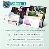 KINGRID T90 Tablette Android 16, 24GO RAM + 128GO ROM, Tablette Tactile 11 Pouces FHD avec Clavier Et Souris, 5G WiFi, 8000mAh, Widevine L1, Double Caméra, Reconnaissance Faciale, GPS, ÉTui