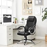 SONGMICS Chaise Bureau Ergonomique, Fauteuil Gamer, Siège Gaming Pivotant, Hauteur Réglable, pour Bureau, Télétravail, avec Roulettes, Noir OBG22B 73 x 70 x 122 cm