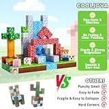 COOLJOYA Construction Magnetique Enfant Cube Magnétique, Jeu Aimant Magnetic avec Jeux Aimants Magnetique, Jouet Éducatif Montessori pour Enfants 3 4 5 6 7 8 9 10 Ans Cadeau Créatif