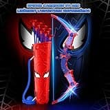 Jouet Garçon 3-12 Ans, ArcFlèche Spider avec Lumières LED Rouges & Bleues, Carquois Spider & Cible Toile Jeux d’Extérieur Enfant 3-12 Ans Cadeau Anniversaire 3 4 5 6 7 8 9 10 Ans Jouets pour Enfants