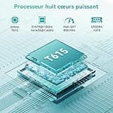 KINGRID T90 Tablette Android 16, 24GO RAM + 128GO ROM, Tablette Tactile 11 Pouces FHD avec Clavier Et Souris, 5G WiFi, 8000mAh, Widevine L1, Double Caméra, Reconnaissance Faciale, GPS, ÉTui